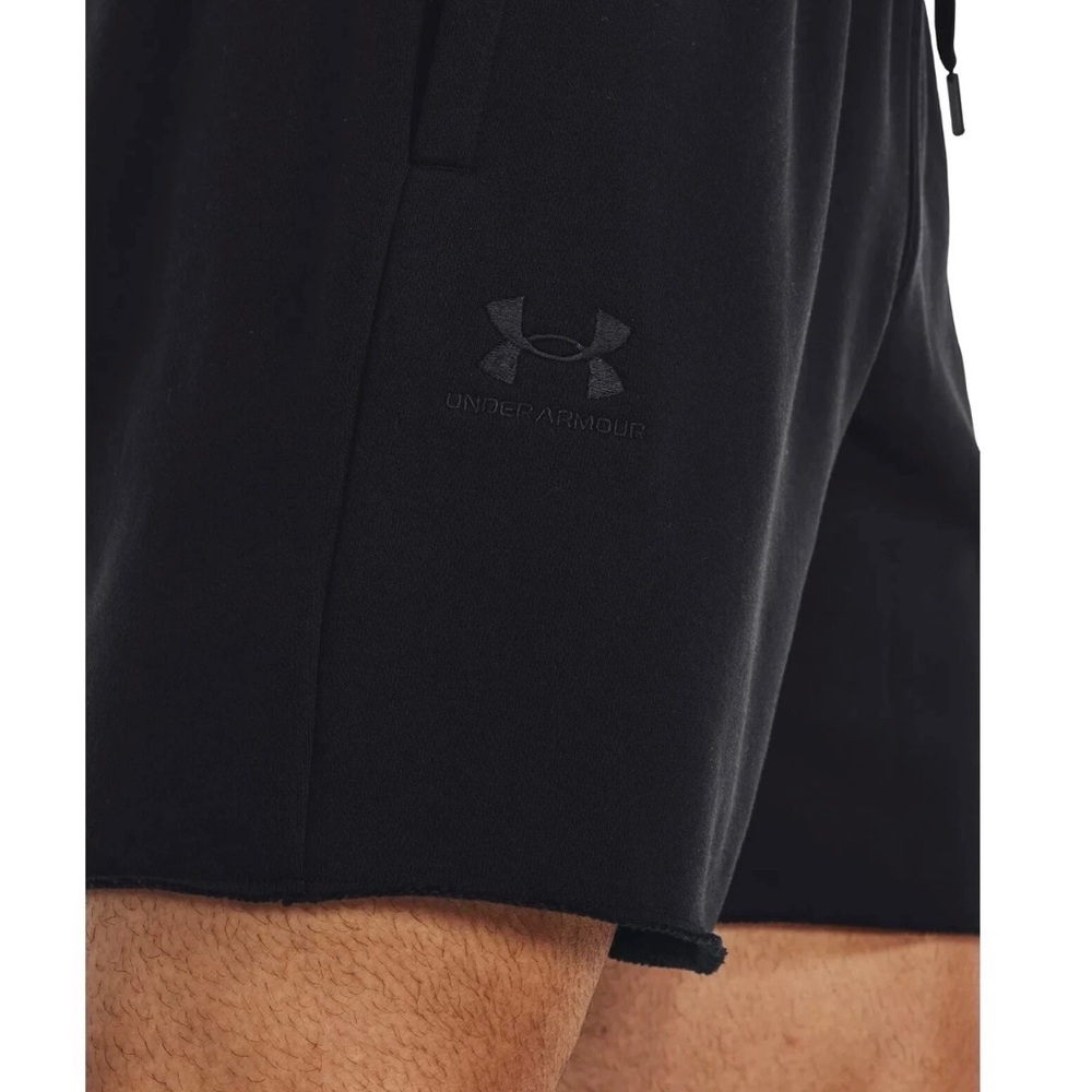 Under Armour Heavyweight Black Terry Shorts 1378601 Men's Size M - Picture 3 of 10